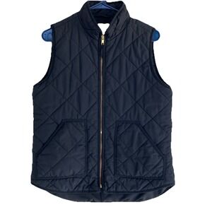 J Crew Mercantile Puffer Vest Women's Medium G7520 Black Quilted Hiking Gorpcore